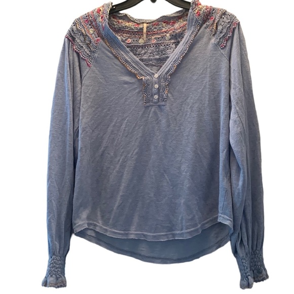 Free People Tops - Free People Crochet Blouse